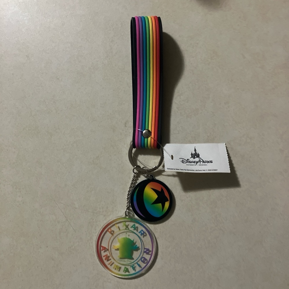 NWT Disney Pixar Rainbow Keychain